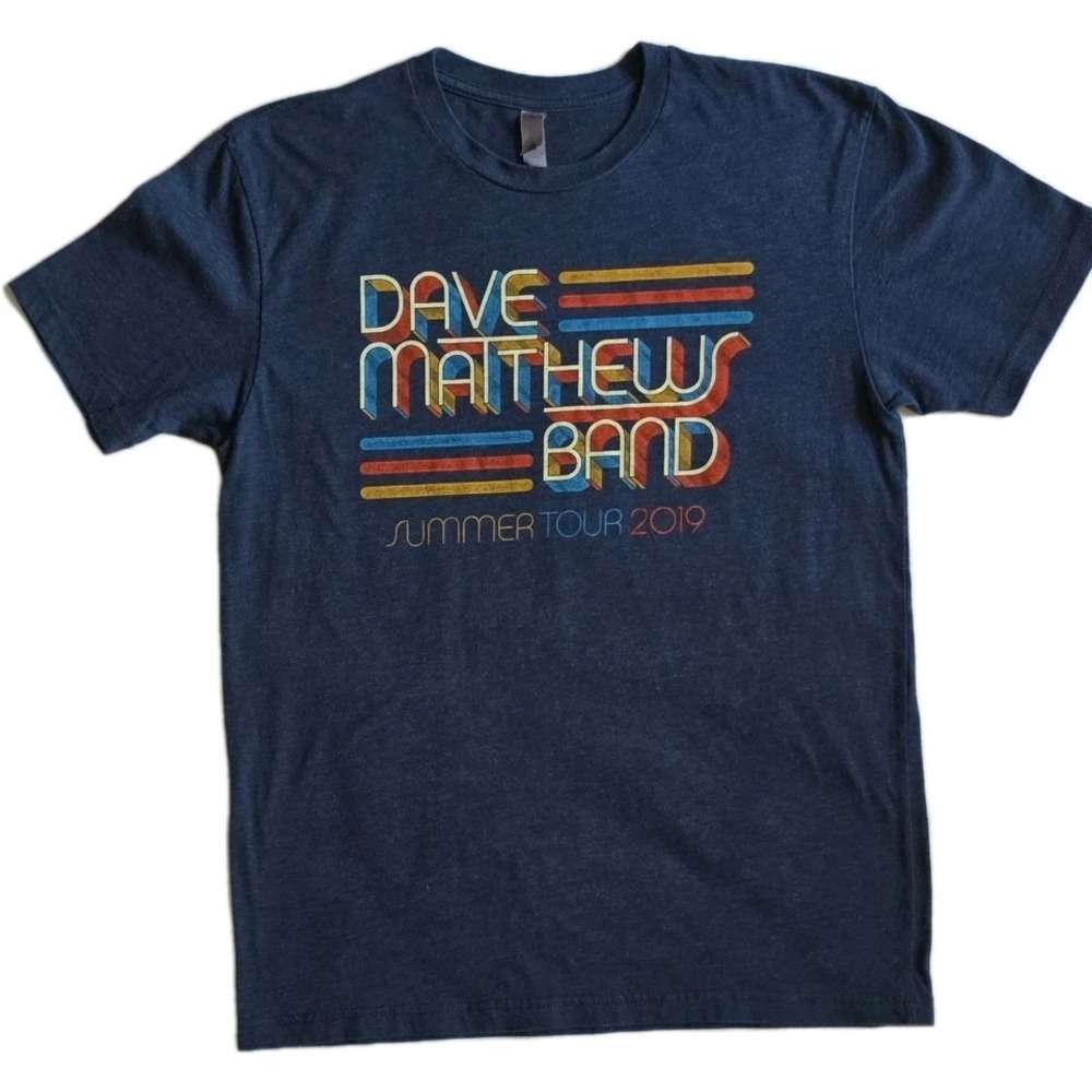 Dave Matthews Band Summer Tour 2019 Original Rock Music T-Shirt Navy Men's L
